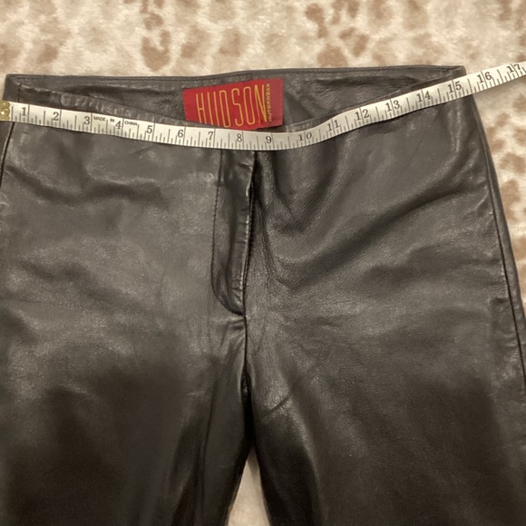 Hudson Outerwear Black Leather Motorcycle Pants, Size 6 - Picture 5 of 11